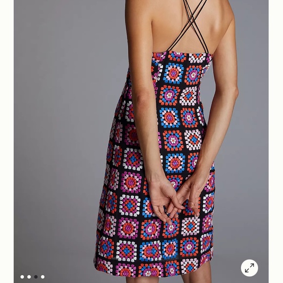 NWT ANTHROPOLOGIE Crochet Midi Dress 16 - Picture 3 of 4